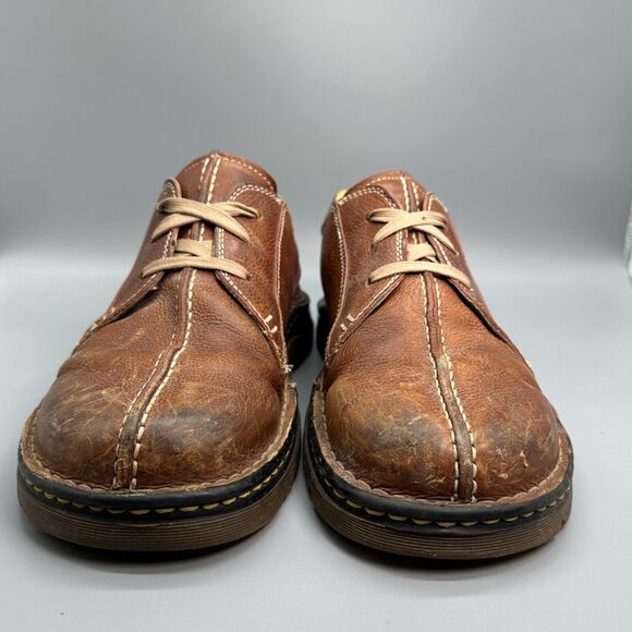 Dr. Martens Men\'s 11 Brown Leather Casual Oxfords Shoes Round Toe Lace Up main image 5